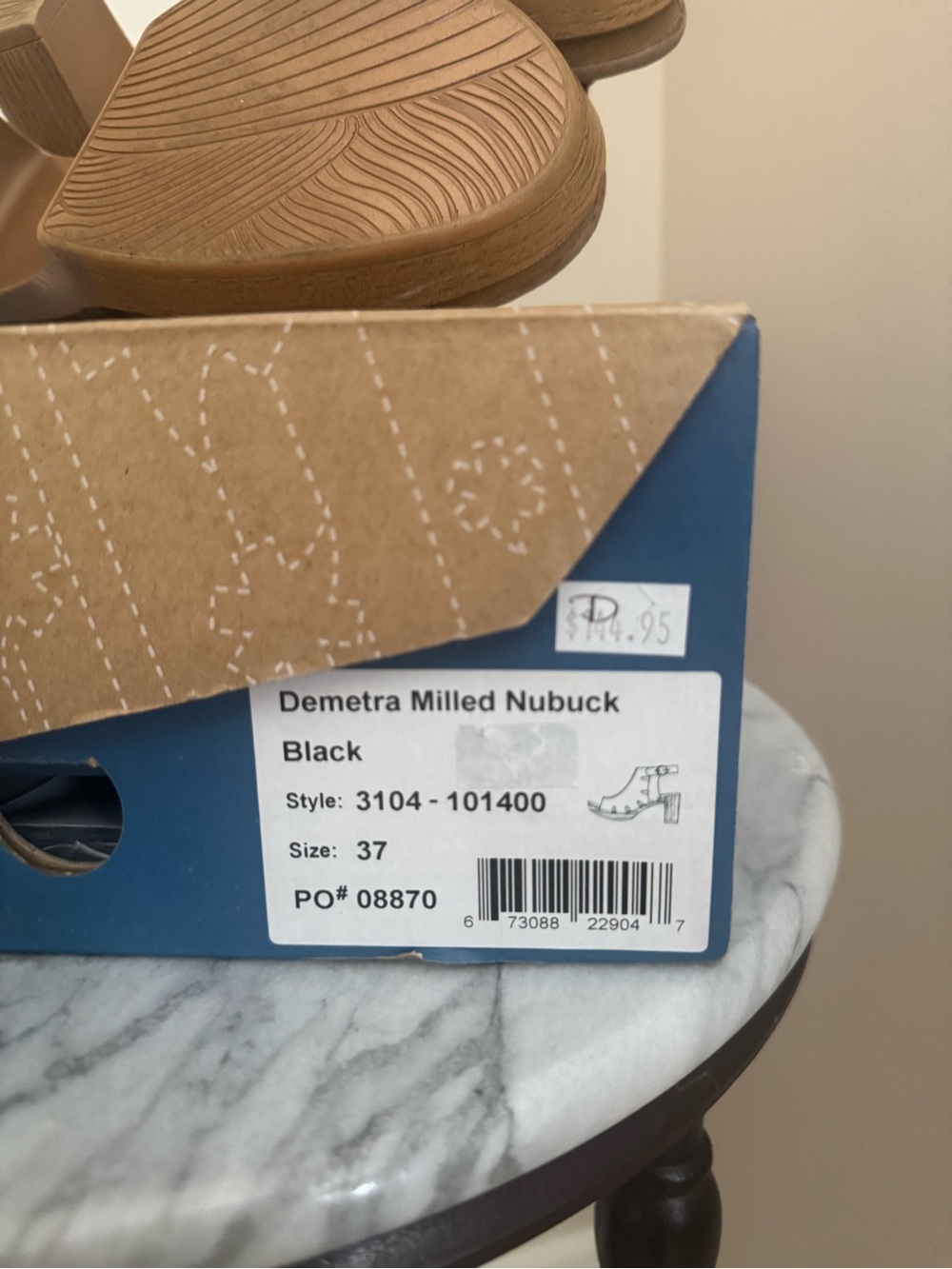 Dansko Demetra Black Nubuck Leather Cutout Peep Toe Heel Sandals Women’s EU 37 - Picture 8 of 9